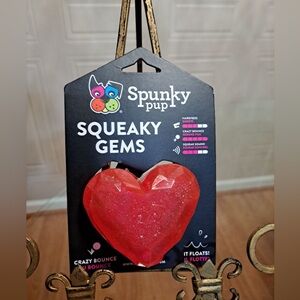 - Brand New Spunky Pup Squeaky Germs Guard Heart With Squeaker